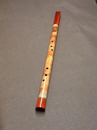 Figured Makora with Padauk Two tone endcap & Turquoise inlay
